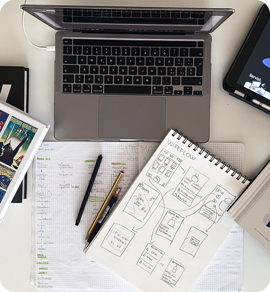 Illustration of Samuela's workspace